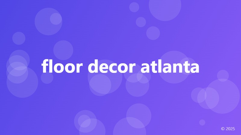 floor decor atlanta