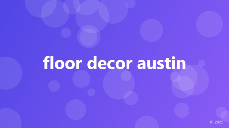 floor decor austin