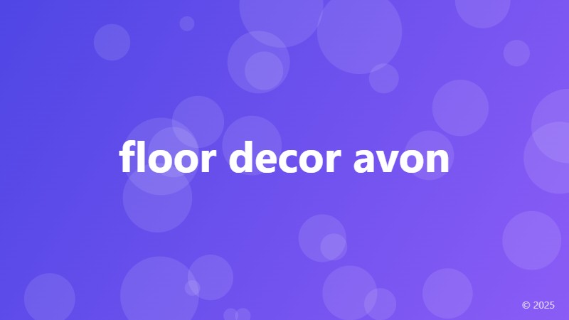 floor decor avon
