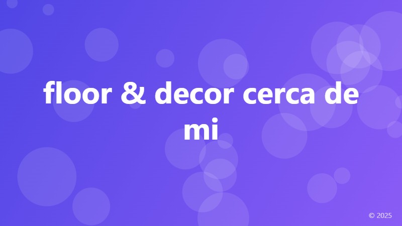 floor & decor cerca de mi