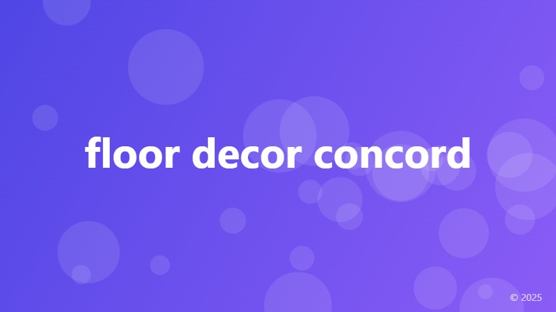 floor decor concord