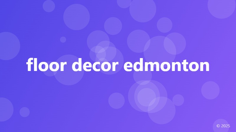 floor decor edmonton