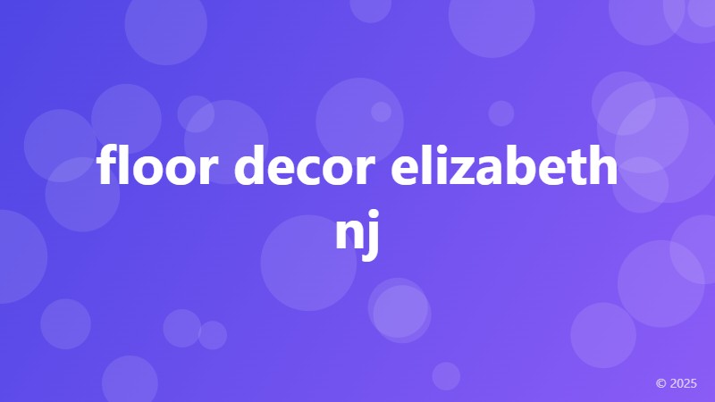 floor decor elizabeth nj