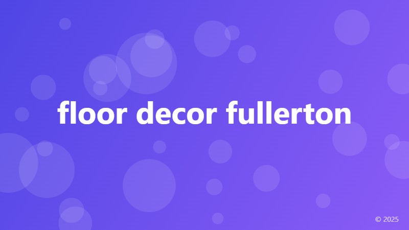 floor decor fullerton