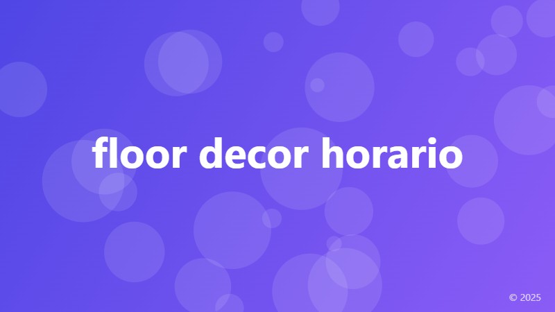 floor decor horario
