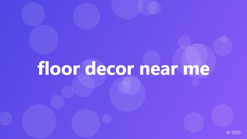 floor decor near me